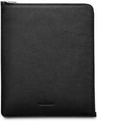 WOOLnut iPad Pro és Air Cipzáros Bőrtok - 13", Fekete
