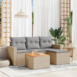 vidaXL 5 részes vegyes bézs polyrattan kerti ülőgarnitúra párnákkal (3256423)