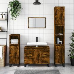 vidaXL füstös tölgy színű szerelt fa fürdőszobaszekrény 30x30x100 cm (831569)