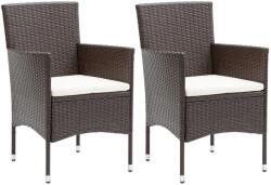 vidaXL 2 db barna polyrattan kerti étkezőszék (318496)