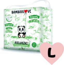 Bamboolove - Scutece de unică folosință din bambus mărimea L 9-14 kg 21 buc (55862BL)