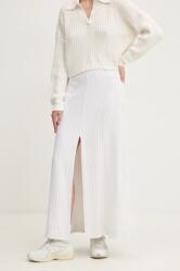 Abercrombie & Fitch vászon szoknya fehér, maxi, egyenes, KI143-4311 - fehér XS