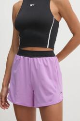 Reebok rövidnadrág LUX Collection női, lila, sima, magas derekú, 100205670 - lila S