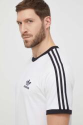 adidas Originals pamut póló 3-Stripes fehér, mintás, IA4846 - fehér XS