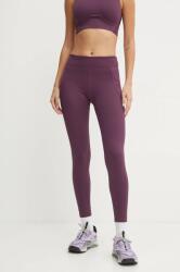 Reebok edzős legging Lux Contour bordó, sima, 100206432 - burgundia M