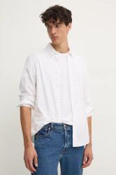 Pepe Jeans pamut ing MEIR férfi, galléros, fehér, regular, PM308718 - fehér XXL
