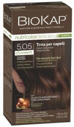 BioKap Nutricolor Delicato Rapid Permanent Hair Color 135 ml Vopsea fără de amoniac 5.05 Chestnut Light Brown - parminunat