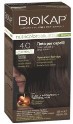 BioKap Nutricolor Delicato Rapid Permanent Hair Color 135 ml Vopsea fără de amoniac 4.0 Natural Brown