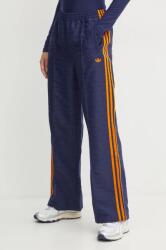 adidas Originals nadrág Oversized Monogram Track Pant női, sötétkék, magas derekú széles, JN8306 - sötétkék XS