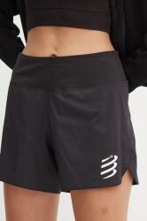 Compressport rövidnadrág futáshoz Performance fekete, nyomott mintás, közepes derékmagasságú, ASHW4069 - fekete L