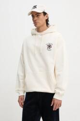 Drôle de Monsieur pamut melegítőfelső Le Hoodie Slogan Fleurs bézs, férfi, nyomott mintás, kapucnis, E. HO169. CO127. CM Le Hoodie Slogan Fleurs - bézs M