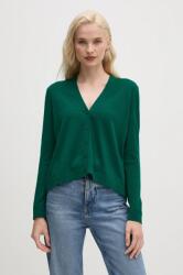 United Colors of Benetton gyapjú kardigán zöld, könnyű, 11AHD603P - zöld L