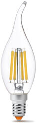 Videx E14 C35 LED izzó 6W = 60W 806lm 4000K semleges izzószál 360° VIDEX (VIDLED1315)