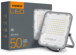 Videx Halogén LED reflektor 50W 6500lm 5000K IP65 Szürke VIDEX DAVIS (VIDNAS0135)