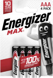 Energizer 4x ENERGIZER MAX AAA LR03 1, 5 V-os elemek buborékfóliában (ENEBAT1810)