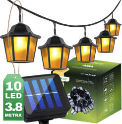Lumileds Kerti napelemes füzér 10x LED lámpás 3, 8 m 3000K meleg ARIA LUMILED (LUMSOL0080)