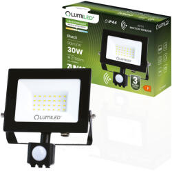 Lumileds ZUNA2 LED reflektor 30W 2700lm 4000K IP44 fekete mozgásérzékelő LUMILED (LUMNAS1066)