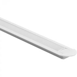 Ecolight Alumínium profil LED szalagokhoz, fehér, süllyesztett, 2 m, opál lámpabúrával és Ecolight végsapkákkal (ECOPRO0020M)