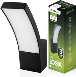 Lumileds LED kültéri fali lámpa fekete kerti fali lámpa 10W 4000K IP44 LOGIA LUMILED (LUMOGR0582)
