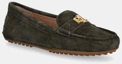 Lauren Ralph Lauren velúr mokaszin Barnsbury zöld, női, lapos talpú, 802821629024 - zöld Női 40