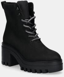 Calvin Klein Jeans bokacsizma CHUNKY HEELED ZIP BOOT LTH fekete, női, magassarkú, YW0YW01548 - fekete Női 40