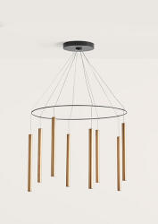 Aromas del Campo MIKA MULTI fekete-sárgaréz LED függesztett lámpa (C1204/8) LED 8 izzós IP20 (C1204/8)