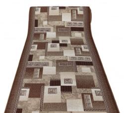 Delta Carpet Traversa Model Print Germes , Maro , Suport Pasla, Latime 80 cm, 820 gr mp (Germes-88) Covor