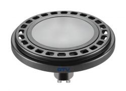 GTV LD-ES11101-40 LED izzó, AR111/ES111, 12W, 12xPOWER LED, GU10, 850 lm, AC220-240V, 50-60Hz, sugárzási szög 120°, 104 mA, semleges fehér, fekete ház, tejszerű burkolat, h=65 mm (LD-ES11101-40)