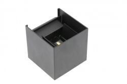 GTV LD-MISS7WKC-NB MISSOURI-K LED lámpa, 7W, 540lm, AC220-240V, 50/60 Hz, PF>0.5, Ra≥80, IP54, IK08, 4000K, négyzet, fekete (LD-MISS7WKC-NB)