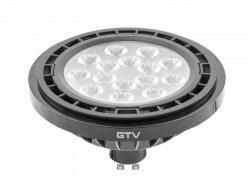 GTV LD-ES111WW13W40-10 LED FÉNYFORRÁS, A-G, AR111/ES111, 3000K, GU10, 12, 5W, AC220-240V, 40°, 1100lm, 109mA, fekete (LD-ES111WW13W40-10)