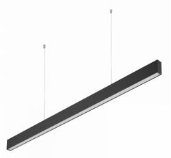 GTV LD-LIV40WNB-00 LED függesztett lámpatest LIVIA, 40W, 3600lm, AC220-240V, 50-60Hz, 100°, RA>80, IP20, AL/PC, 4000K, 120cm, fekete (LD-LIV40WNB-00)