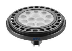 GTV LD-ES11100-30 LED fényforrás. AR111/ES111, 12W, GU10, 950 lm, AC220-240V, 50-60Hz, 45°, 104mA, 3000K, fekete, b. w. , 65mm (LD-ES11100-30)