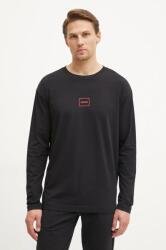 HUGO BOSS hosszú ujjú otthoni viseletre fekete, nyomott mintás, 50525229 - fekete M