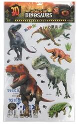 Toi-Toys Set stickere perete 3D Lumea Dinozaurilor Toi-Toys TT46146A Decoratiune camera copii