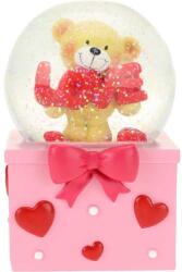 Toi-Toys Glob mare zapada din sticla Ursulet Love Toi-Toys TT35333A Decoratiune camera copii