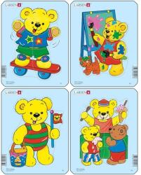Larsen Set 4 Puzzle-uri Ursuleti, 5 piese Larsen LRY1