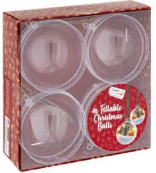 Grafix Set 4 ornamente brad transparente personalizabile 8 cm Grafix GR1006KGE - shop-doa Decoratiune camera copii