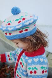 Konges Sløjd gyerek gyapjú svájcisapka BELOU KNIT BERET gyapjú, KS101423 - kék 12-18 hónapos