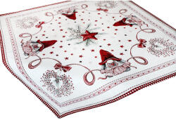 Mondo Italia Karácsonyi zsenília terítő Csillagmanó 90x90 cm Chenille IT036