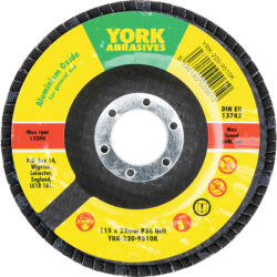 York - 115X22MM AL-OX LAMELLÁS CSISZOLÓTÁRCSA ÜVEGSZÁLAS TÁNYÉRON P36 (YRK2209510K)