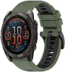 SPORT Cserélhető szilikon szíj Garmin Fenix 8 47mm sötétzöld