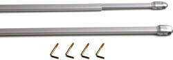 Vitrázspálca, 0.9mm, matt-króm, 2 db / csomag, 80 - 120 cm (11120000)