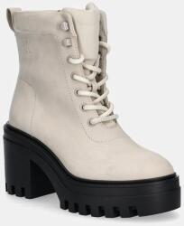 Calvin Klein Jeans bokacsizma CHUNKY HEELED ZIP BOOT LTH bézs, női, magassarkú, YW0YW01548 - bézs Női 36