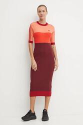 Adidas ruha X Ksenia Schneider bordó, midi, testhezálló, IW5661 - burgundia M