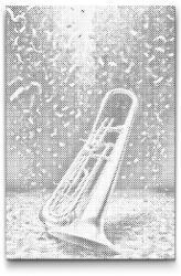  PontPöttyöző - Harsona Méret: 40x60cm, Keretezés: Keret nélkül (csak a vászon), Szín: Kék