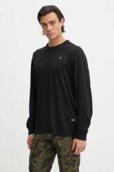 G-Star RAW pamut hosszúujjú fekete, sima, D25076-336 - fekete M