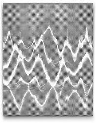  PontPöttyöző - Zenei hullámok Méret: 30x40cm, Keretezés: Keret nélkül (csak a vászon), Szín: Piros