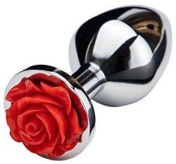Guilty Toys Anal Plug Rose Pleasure Small, Argintiu/Rosu