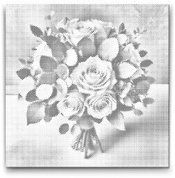 PontPöttyöző - Bézs színű eukaliptusz csokor Méret: 50x50cm, Keretezés: Kerek keret, Szín: Fekete