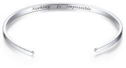 BeSpecial Bratara din argint cu mesajul Nothing is Impossible (BST0072)